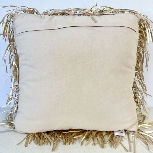 Sand Shag Throw‎ Pillow 18" Square Accent Throw Pillows Fringe Decor At home - Picture 3 of 3